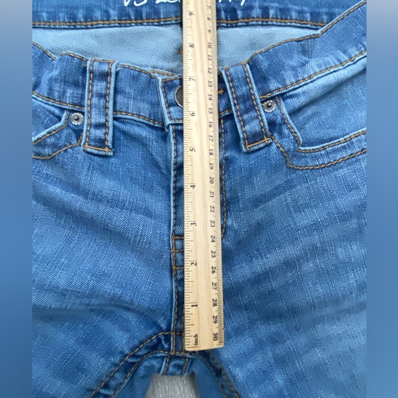 Victoria's Secret Denim Low rise 5 Flap Jeans Size 6L hip huggers boot cut flare - Picture 10 of 13